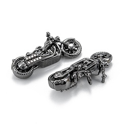 真鍮マイクロパヴェクリアキュービックジルコニアペンダント  長持ちメッキ  motobike  ミックスカラー  12x28x10mm  穴：3.5mm  リング：5x1mm&nbsp;ZIRC-P086-29