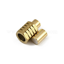 304ステンレススチール製マグネット留め具  コラム  ゴールドカラー  20x10x9mm  穴：5mm&nbsp;STAS-C127-18D-G