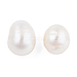 天然な培養された淡水パールビーズ  ポテト  乳白色  10~10.5x9~10mm  穴：1.8mm&nbsp;X-PEAR-N020-09A
