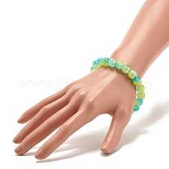 女性用10mmキャンディーカラーアクリルラウンドビーズストレッチブレスレット  ミックスカラー  ビーズ：10mm  内径：2-1/8インチ（5.5cm）&nbsp;BJEW-JB07585