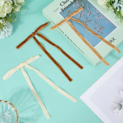 30個 3色ベルベットリボン  鉄線ツイストタイ付き  DIYギフト包装結婚式のキャンディーパーティーの装飾のために  ミックスカラー  170~185x130~133x6mm  10個/カラー&nbsp;AJEW-CN0003-72B