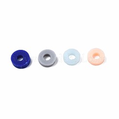 手作り樹脂粘土ビーズ  ヒシビーズ  ディスク/フラットラウンド  ミックスカラー  4x0.5~1.5mm  穴：1.5mm  約66600個/1000g&nbsp;CLAY-N011-40-02