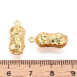 304ステンレスペンダント  ピーナッツチャーム  イオンプレーティング（ip）  18KGP本金メッキ  19x8x7mm  穴：1mm&nbsp;STAS-N118-10G