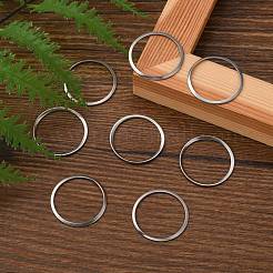 変色しない201ステンレススチール製リンクリング  リング  ステンレス鋼色  25x1~1.2mm  内径：22mm&nbsp;X-STAS-F192-001P-03