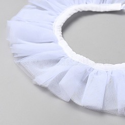 チュールレースの襟  コスプレ衣装アクセサリー  雪  1180x80x5mm&nbsp;DIY-WH0430-858