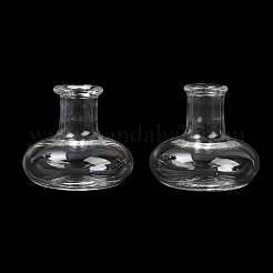 透明なガラスビーズ容器  ロンデル  透明  2.35x2.15cm  内径：0.45のCM&nbsp;GLAA-G123-10