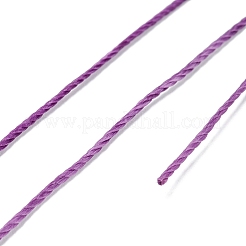 ラウンドワックスポリエステル糸ストリング  マイクロマクラメコード  ツイストコード  革縫い用  パープル  0.8mm  約54.68ヤード（50m）/ロール&nbsp;YC-D004-02E-139