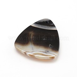 天然染色＆加熱黒瑪瑙ペンダント  混合図形  30~61x22~52x5~7mm  穴：1.5~2mm&nbsp;G-J307-39
