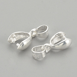 925スターリングシルバーペンダント  アイスピック＆ピンチベイル  スタンプ925個付き  銀  10x5.5x3.5mm  穴：4x3mm&nbsp;STER-S002-72
