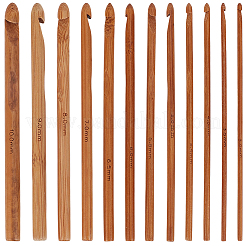 炭化竹編み針24本  かぎ針編み針  サドルブラウン  15cm&nbsp;TOOL-CL0001-10