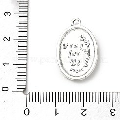 合金ペンダント  オーバル  アンティークシルバー  24x15x3mm  穴：1.8mm  約505個/1000g&nbsp;FIND-E051-01AS-10