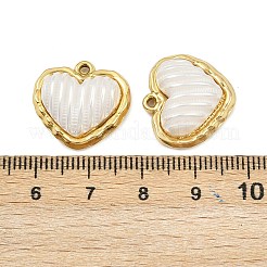 Absプラスチックペンダント  ハート  304ステンレススチール製金具付き  PVD真空メッキ  18KGP本金メッキ  18x19x8mm  穴：1.2mm&nbsp;STAS-P419-06G