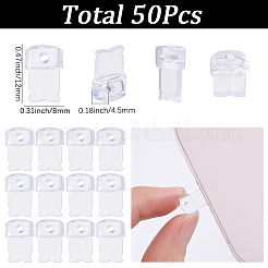 50 個のプラスチックモバイル防塵プラグ  透明  1.2x0.8x0.45cm&nbsp;FIND-SC0022-51