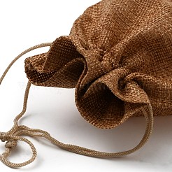 ポリエステル模造黄麻布包装袋巾着袋  ペルー  18x13cm  100個/箱&nbsp;ABAG-PH0001-33A