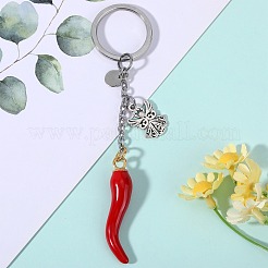 304ステンレススチールエナメルキーチェーン  304ステンレススチール製金具付き  コショウ  ステンレス鋼色  11.8cm&nbsp;KEYC-SW00011