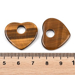 天然石ペンダント  幾何学的なチャーム  ハートチャーム  22x25x3.5mm  穴：6mm&nbsp;G-L658-D01-01