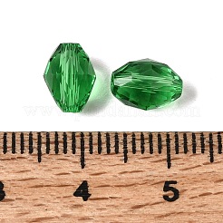 模造オーストリアクリスタルビーズ  グレードAAA  k9ガラス  多面カット  オーバル  グリーン  8x6mm  穴：0.7~0.9mm&nbsp;SWAR-F071-9x6mm-15
