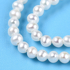 天然有核パールビーズ連売り  ラウンド  乳白色  2~2.5mm  穴：0.4mm  約166~168個/連  15.24~15.39''（38.7~39.1センチメートル）&nbsp;PEAR-N016-02B