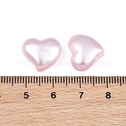 パール調アクリルビーズ  ハート  ピンク  13x15x7.5mm  穴：1.2mm  約609個/500g&nbsp;AC-CBAAA05-14A