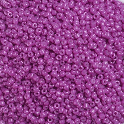 焼付塗装ガラスシードビーズ  マゼンタ  12/0  1.5~2mm  穴：0.5~1mm  約30000個/袋&nbsp;SEED-S001-K21-1