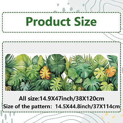 ポリ塩化ビニールの窓の静的なステッカー  長方形  窓の装飾用  葉  380x1160mm&nbsp;AJEW-WH0385-0055-1