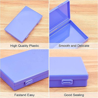 プラスチック箱  ビーズ保存容器  長方形  青紫色  17.5x11.2x2.7cm&nbsp;CON-GA0001-06-1
