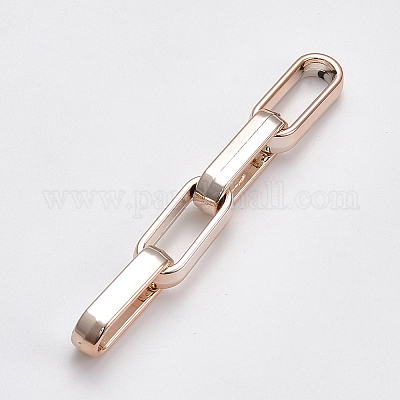Ccbプラスチックフレームコネクター  アズキチェーン製造用  オーバル  ローズゴールド  29x12x6mm  インナー対策：23x7mm&nbsp;X-OACR-T008-14RG-1