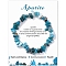 Natural Apatite Chips Beaded Stretch Bracelets, 7-1/2 inch(19cm)