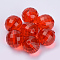 Transparent Acrylic Beads, Faceted, Round, Red, 8x8mm, Hole: 1.5mm, about 177pcs/50g