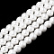 Shell Pearl Beads Strands, Round, White, 8~8.5mm, Hole: 1mm, about 48pcs/strand, 15.9 inch