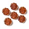 Transparent Lampwork Beads, Flower, Chocolate, 15x6mm, Hole: 1mm, about 48~58pcs/100g