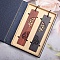 Rectangle Handmade Natural Wooden Carving Bookmarks, Chinese Style Book Mark Gift for Book Lovers, Teachers, Reader, Tree Pattern, 143x28x2mm, 2pcs/set