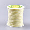 Nylon Braided Cord, Chinese Knotting Cord for Beading Jewelry Making Macrame Craft, Beige, 1mm, about 153.1 yards(140m)/roll
