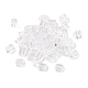 プラスチック製ピアスキャッチ  ピアスバックキャッチ  透明  3x3mm  穴：0.3mm  約550個/10g&nbsp;X-FIND-R008-3x3mm-3