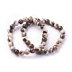 天然ゼブラジャスパービーズストレッチブレスレット  ラウンド  2インチ〜2-1/8インチ（5.2~5.5cm）  ビーズ：8~9mm&nbsp;BJEW-F380-01-B04-1