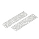 アイアン製ペンダント  中空  長方形  プラチナ  86x20.5x0.6mm  穴：1.5mm&nbsp;IFIN-R001-16P-2