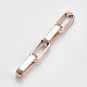 Ccbプラスチックフレームコネクター  アズキチェーン製造用  オーバル  ローズゴールド  29x12x6mm  インナー対策：23x7mm&nbsp;X-OACR-T008-14RG-3