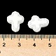 焼き絵の具、ガラス、エナメル、ビーズ  手描きのビーズ  クロス  ホワイト  14.5x11.5x4mm  穴：1mm&nbsp;LS-BLOW-D300-06K-4