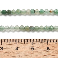 天然石グリーンアベンチュリンビーズ連売り  多面カット  ラウンド  3.5mm  穴：0.8mm  約117個/連  14.96''（38センチメートル）&nbsp;G-RM250104-E6