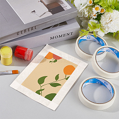 マスキングテープ5巻  画材や工芸品のラベルテープ  フラット  ホワイト  20mm  約20m /ロール&nbsp;AJEW-SP0001-34