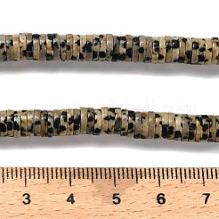 天然石ダルメシアンジャスパービーズ連売り  ディスク  ヒシビーズ  6x1.5mm  穴：0.6mm  約239個/連  15.28~15.35''（38.8~39センチメートル）&nbsp;G-G175-N26-01