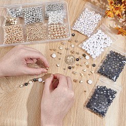 ビーズキット1900個  混合形状 CCB プラスチック & フラット ラウンド レター アクリル ビーズ  ミックスカラー  4~10mm  穴：1.5~2mm&nbsp;DIY-GA0002-65