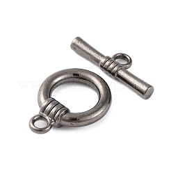 チベット風マンテル  鉛フリー及びカドミウムフリー  リング  ガンメタ色  18x13.8x2.5mm  穴：5mm&nbsp;LS-K0PCD051