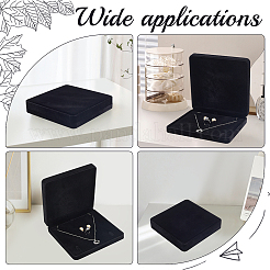 ベルベットペンダントボックス  正方形の模様  19x19x3.7cm&nbsp;LS-VBOX-WH0011-08B