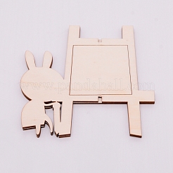 未完成の天然木のフォトフレーム  兎  バリーウッド  130x5.5x128mm&nbsp;DIY-WH0175-79