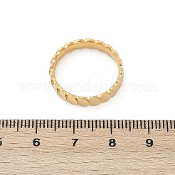 フラットラウンド型304ステンレススチール指輪  イオンプレーティング（ip）  ゴールドカラー  4mm  内径：17mm&nbsp;RJEW-V001-01G