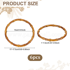 竹製バッグハンドル6個  リング  ペルー  170~175x10~15mm  内径：150mm&nbsp;FIND-PH0028-41