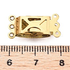 イオンプレーティング(IP) 304 ステンレススチールボックス留め金  18KGP本金メッキ  20.5x10mm  穴：1mm&nbsp;STAS-Q318-03G