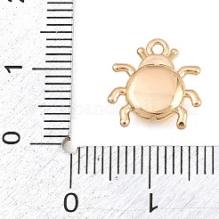 304ステンレススチールペンダントラインストーンセッティング  てんとう虫  本金14KGFゴールドフィルド  12x12x4mm  穴：1.3mm  0.8mmのラインストーンに適する&nbsp;SA-CBA4377-03G