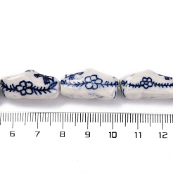手作り陶器ビーズ連売り  靴  ホワイト  22~24x10~11x11~12mm  穴：1.8mm  約16個/連  14.76''（37.5センチメートル）&nbsp;PORC-I027-18A